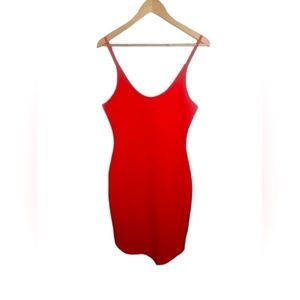 Revamped red bodycon dress